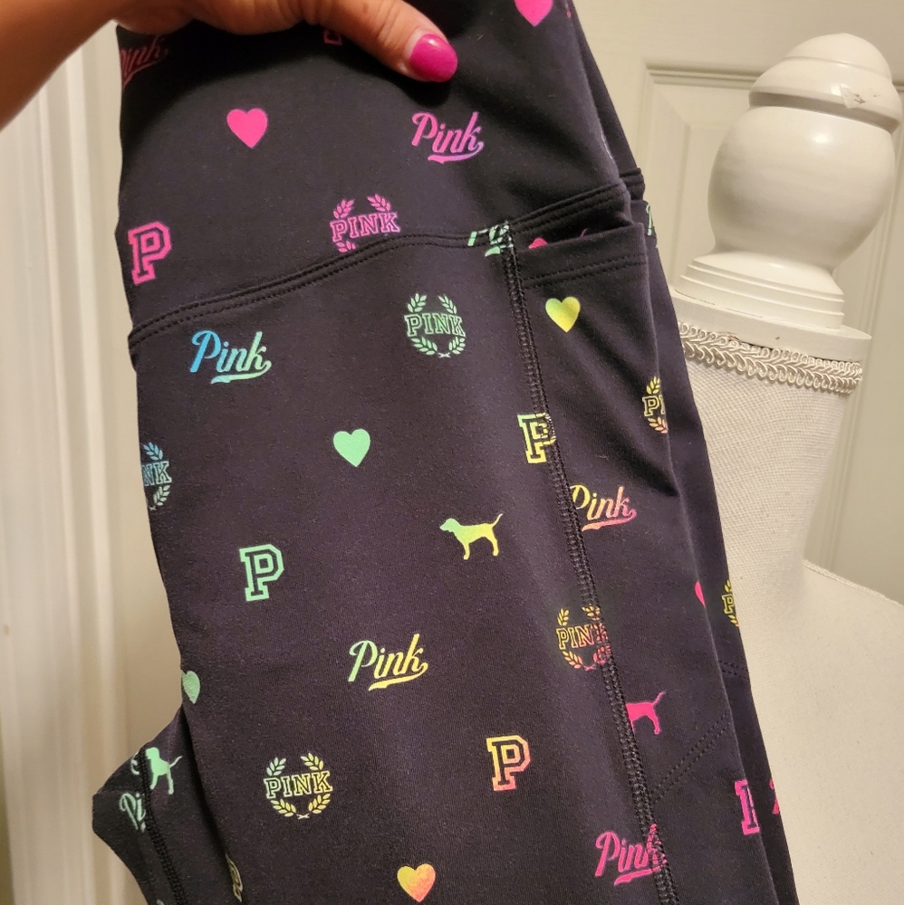 VS PINK RAINBOW LOGO LEGGINGS - Picture 9 of 9